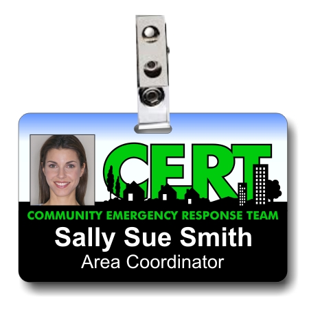 C.E.R.T. Community Emergency Response Team PHOTO ID Badge C.E.R.T. Community Emergency Response Team PHOTO ID Badge